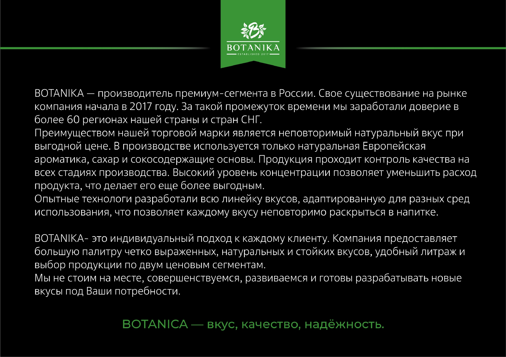 Премиальные сиропы Botanika